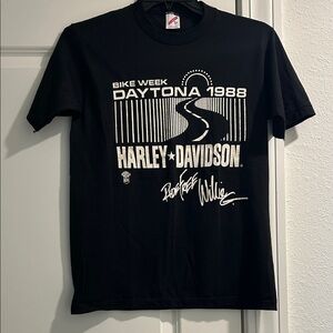 Harley-Davidson Black Daytona 1988 Bike Week Graphic Tee